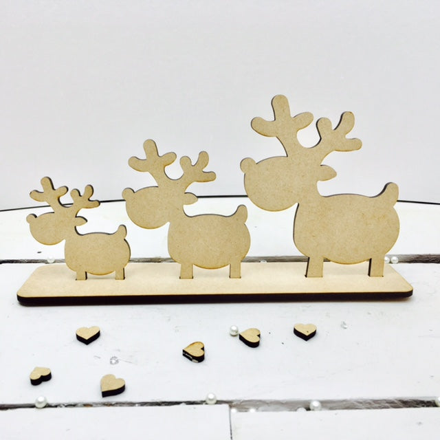 Reindeers on Plinth - Family of 3