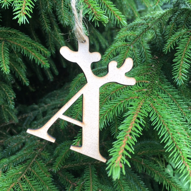 Antler Letter Tree Decorations 9cms craft heaven