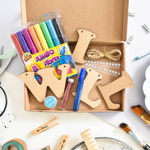 Personalised Boy's Bunting Name Letterbox Craft Kit