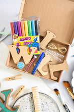 Personalised Boy's Bunting Name Letterbox Craft Kit