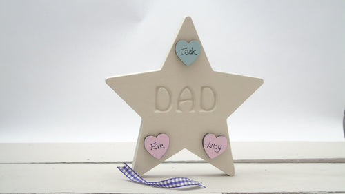Star Etched With The Word 'Dad