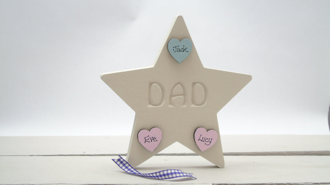 Star Etched With The Word 'Dad