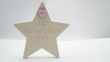 Star Etched With The Word '1st Father's Day 2018"