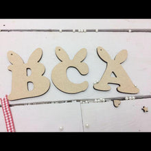 Bunny Ear Letter Easter Decorations - 9cms