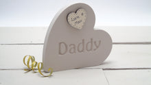 Heart Etched With The Word "Daddy" (decorated)