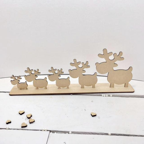 Reindeers on Plinth -  Family of 5