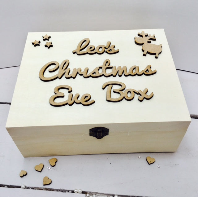 Christmas Eve Box  TOPPER ONLY  - Personalised Script Font
