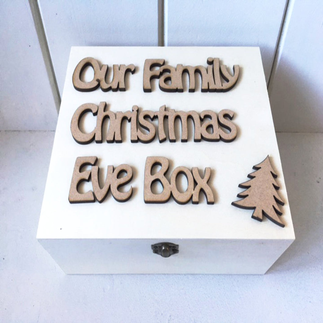 Christmas Eve Box  TOPPER ONLY  - Personalised HOBO Font